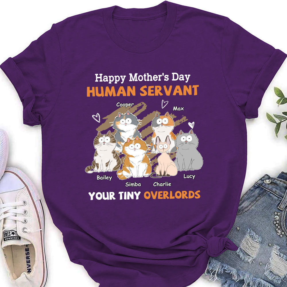 To My Human Servant Mom - Exclusive Personalized Custom Women's T-shirt for Pet Lovers