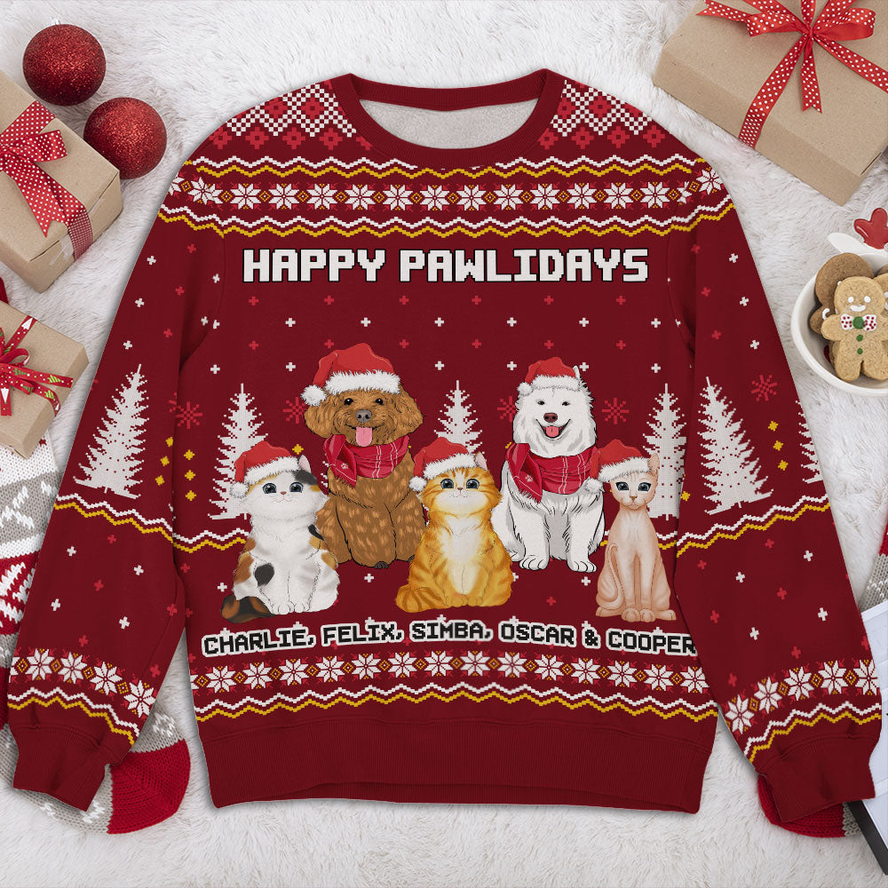 Christmas Pet Pattern - Personalized Custom All-Over-Print Unisex Sweatshirt for Pet Lovers