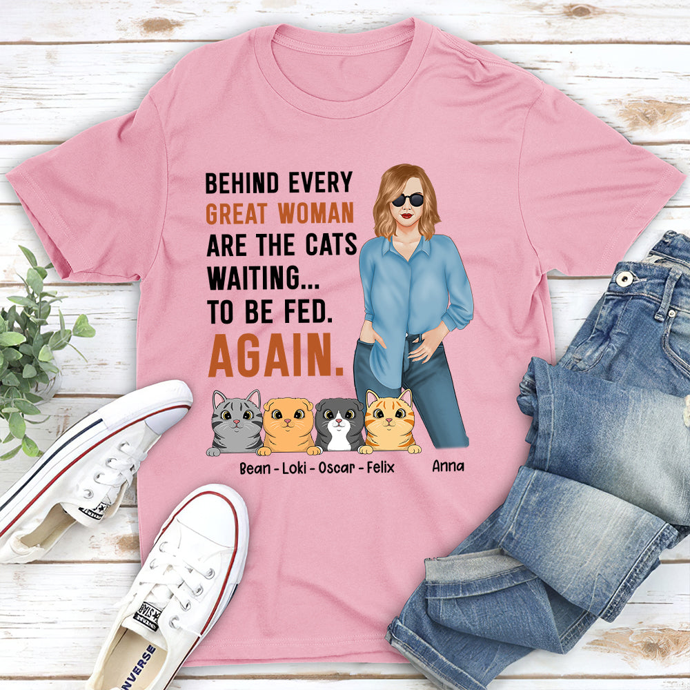 Personalized Custom Unisex 'Waiting To Be Fed' T-shirt - Ideal Gift for Pet Lovers