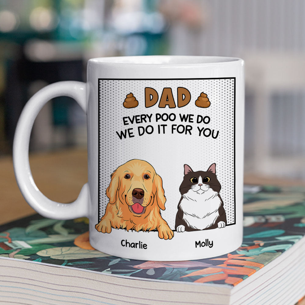 Personalized Custom 'Thanks For Picking Up Our Poop' Coffee Mug - Ideal for Pet Lovers