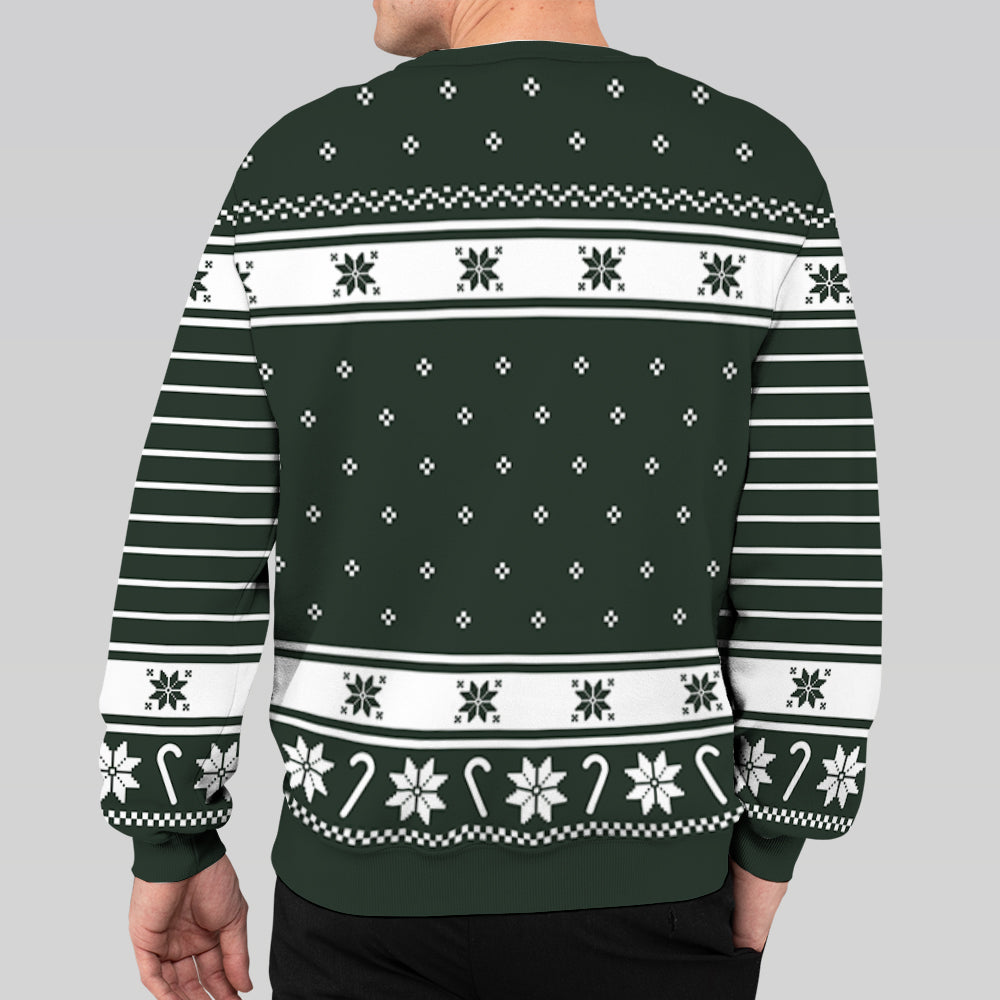 Merry Woofmas 1 - Personalized Custom All-Over-Print Unisex 8.8 oz Polyester Blend Sweatshirt for Pet Lovers