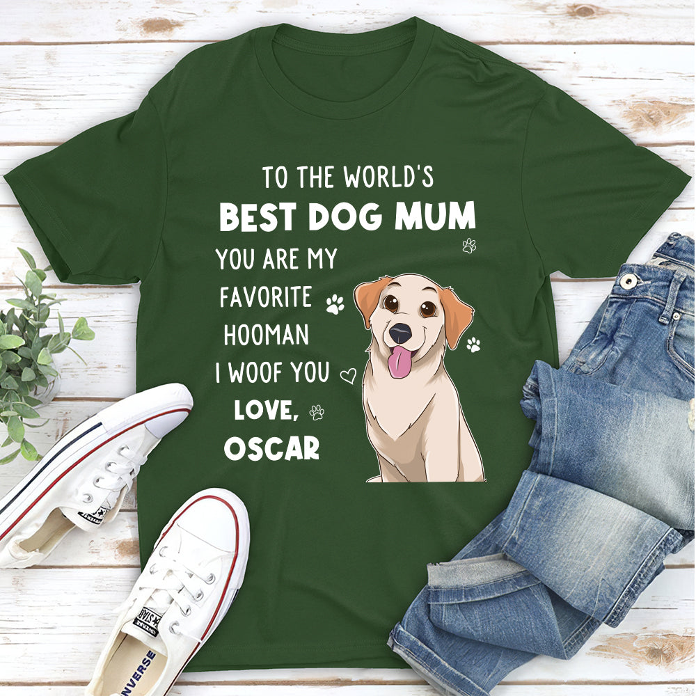 You Are My Favorite Hooman - Personalized Custom Unisex 5.3 oz T-shirt for Pet Lovers