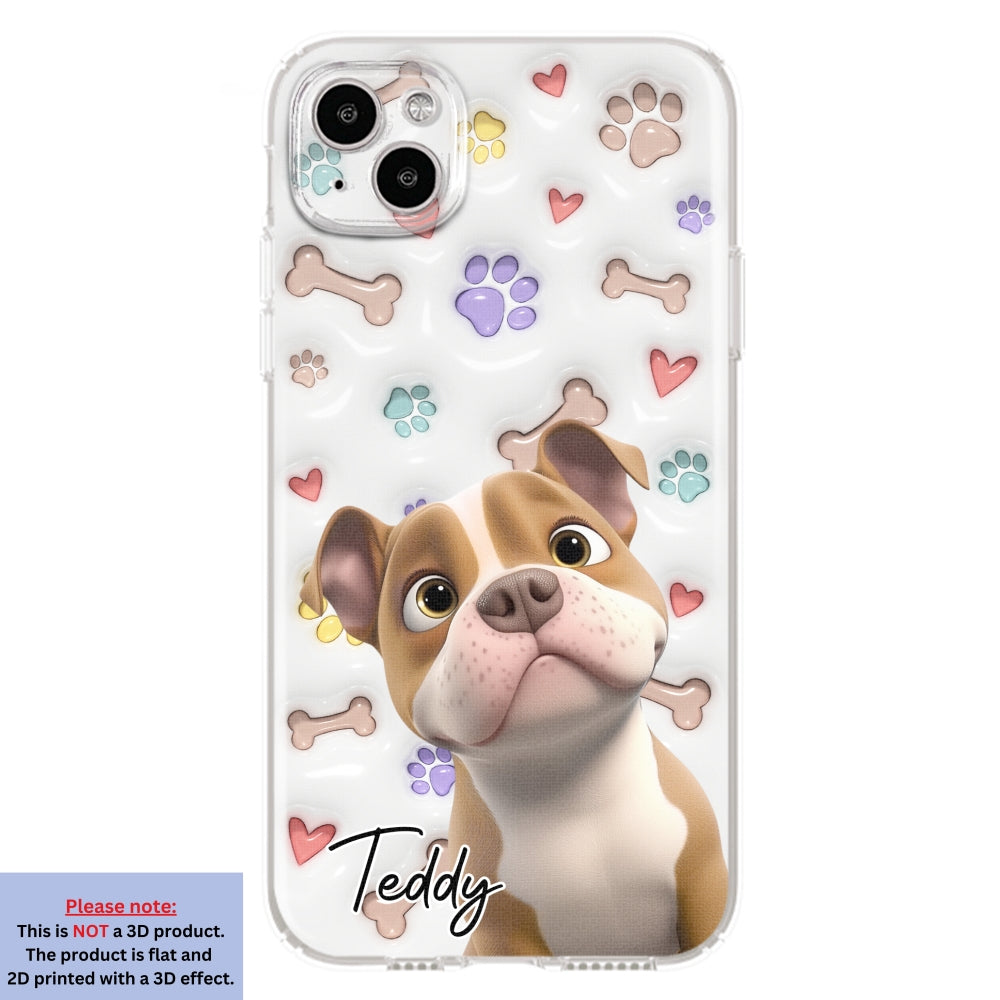 Adorable Baby Dogs - Personalized Custom 3D Inflated Effect Phone Case for Stylish Protection