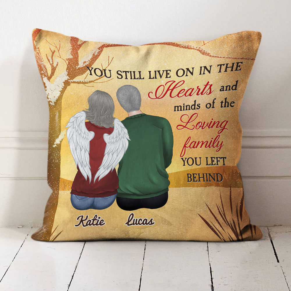 Heartwarming Loving Memories - Personalized Custom Throw Pillow in 12' x 12' and 18' x 18' Sizes
