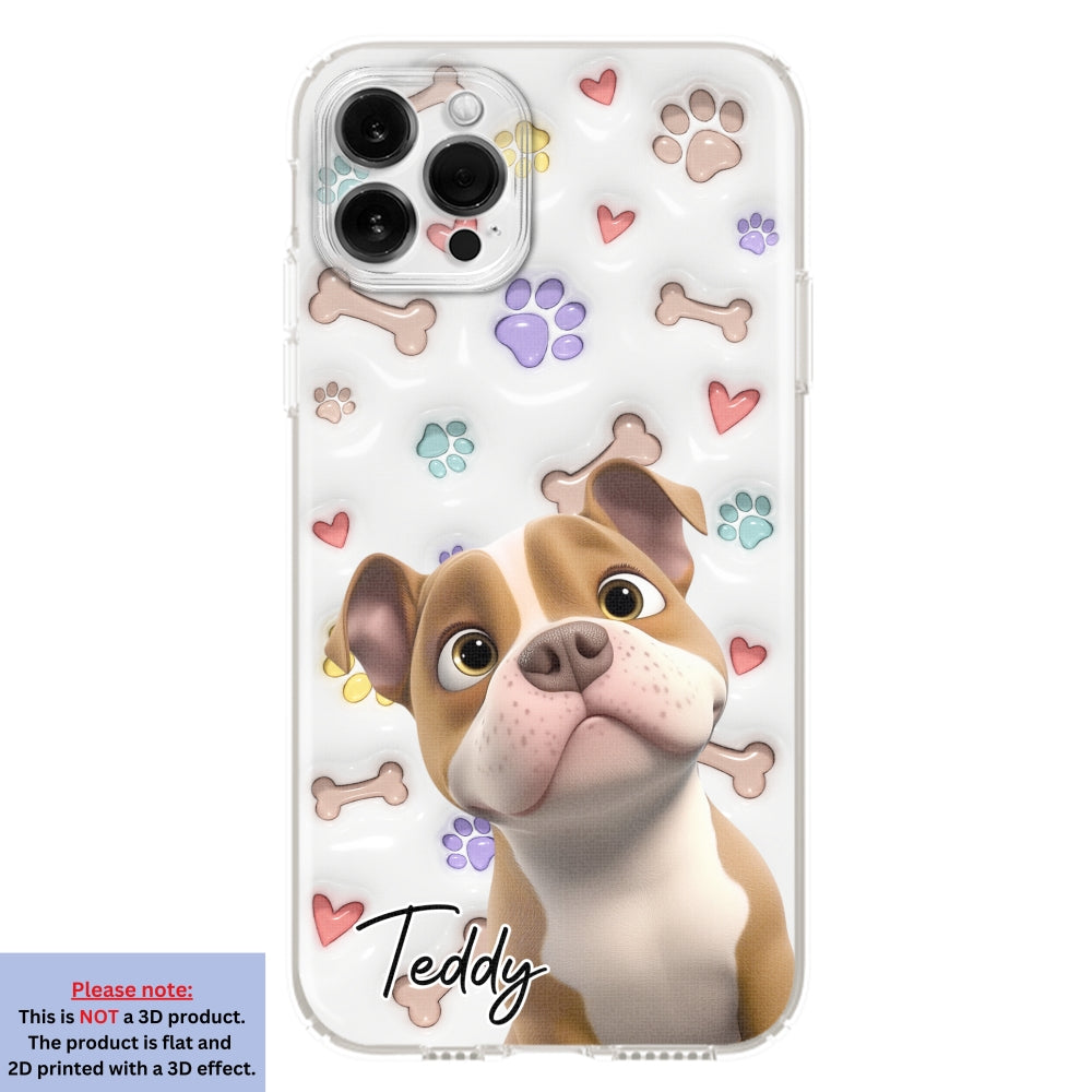 Adorable Baby Dogs - Personalized Custom 3D Inflated Effect Phone Case for Stylish Protection