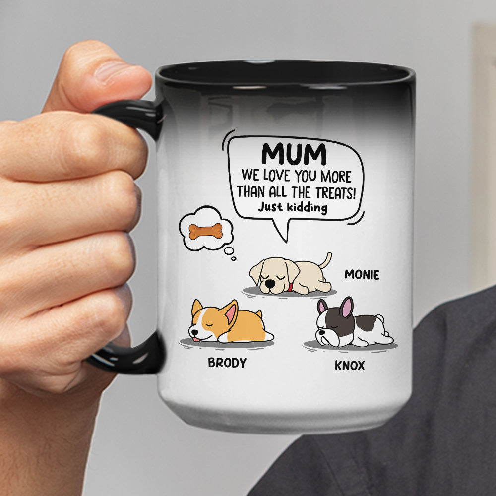 Just Kidding - 11oz/15oz Personalized Custom Color Changing Coffee Mug for Pet Lovers