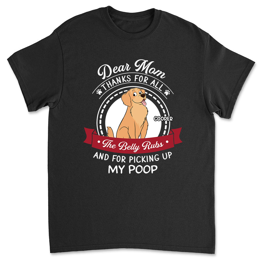 Dear Mom Thanks - Personalized Custom Unisex 5.3 oz T-shirt for Pet Lovers