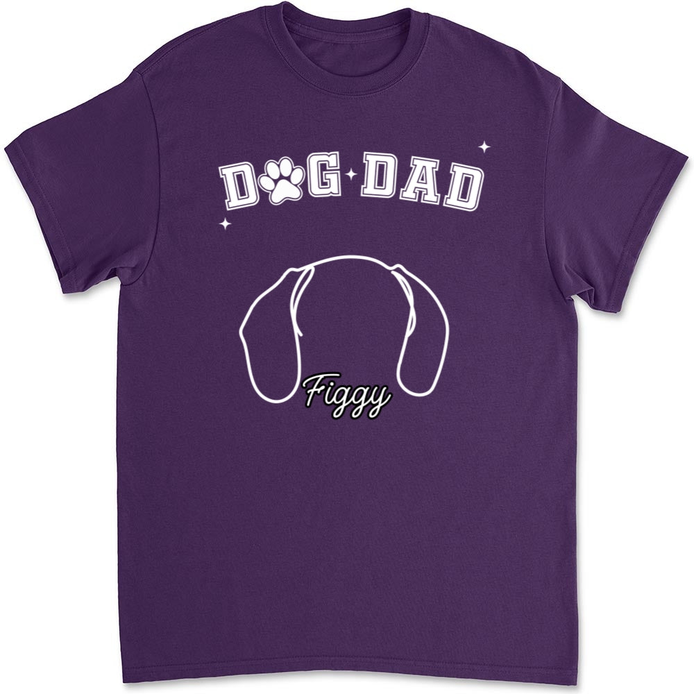 Dog Dad Mom Line - Personalized Custom Unisex 5.3 oz T-shirt for Pet Lovers