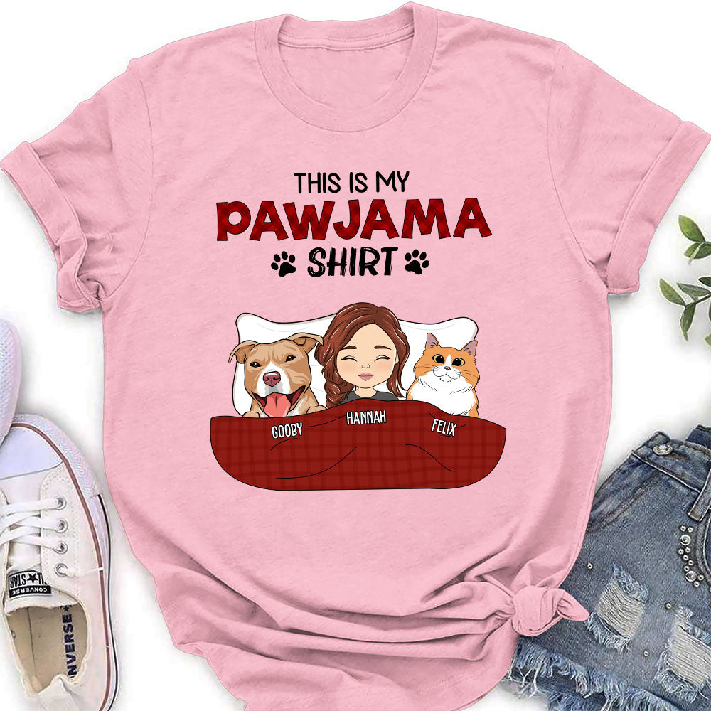 Personalized Pawjama Shirt - Custom Women's T-shirt for Pet Lovers