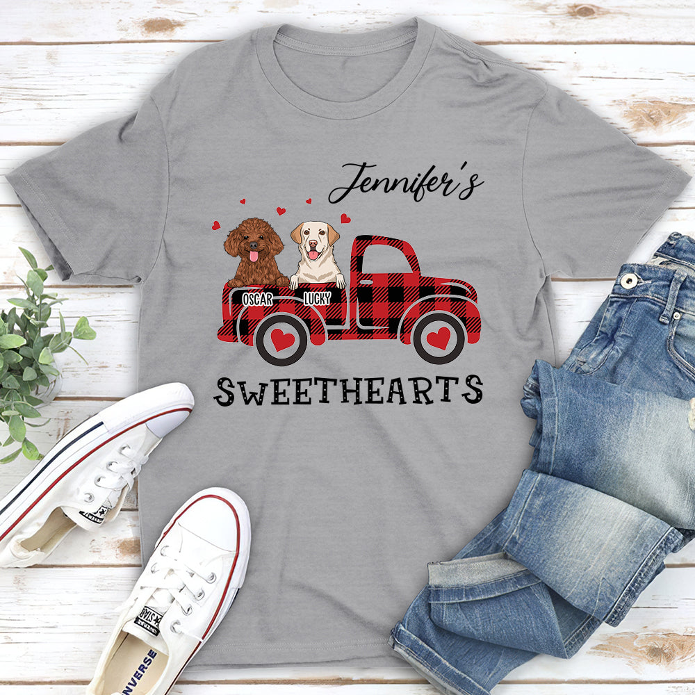 Sweethearts - Personalized Custom Unisex 5.3 oz T-shirt for Pet Lovers