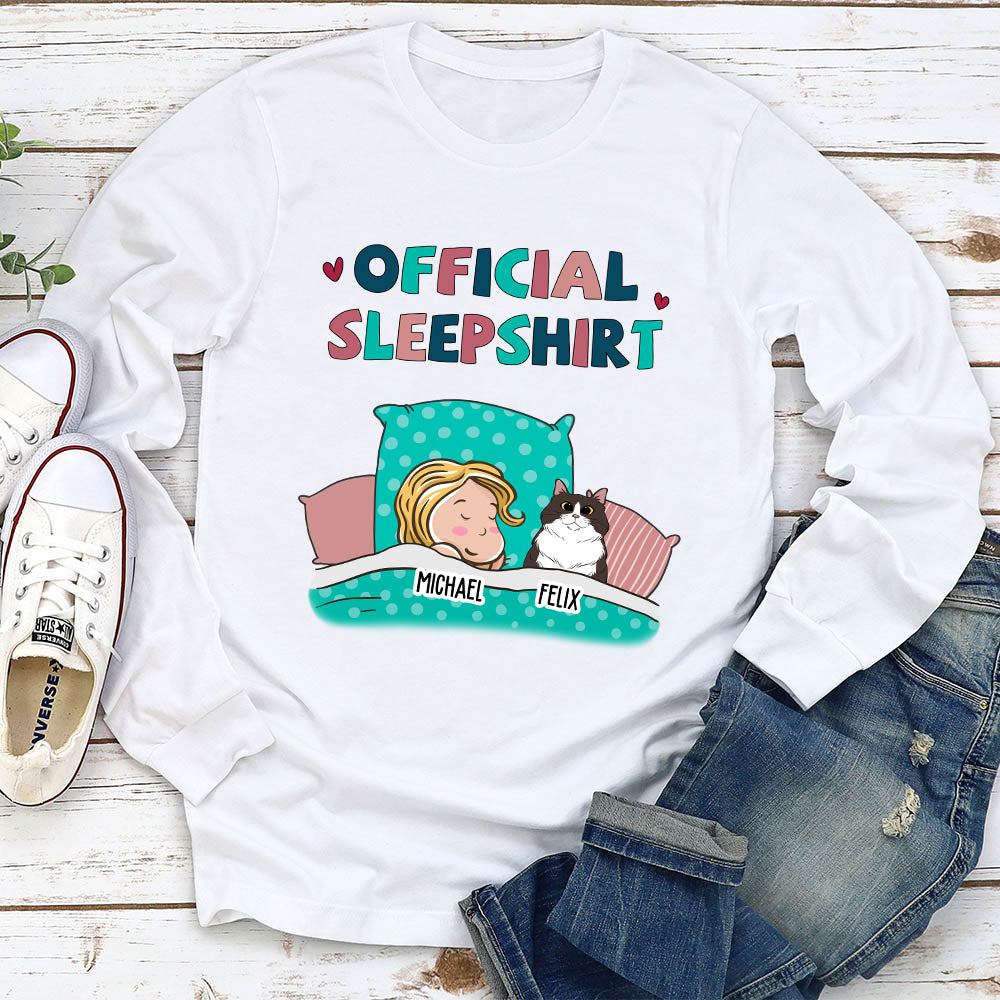 Personalized Custom Long Sleeve Pet Official Sleepshirt - Ideal Gift for Pet Lovers
