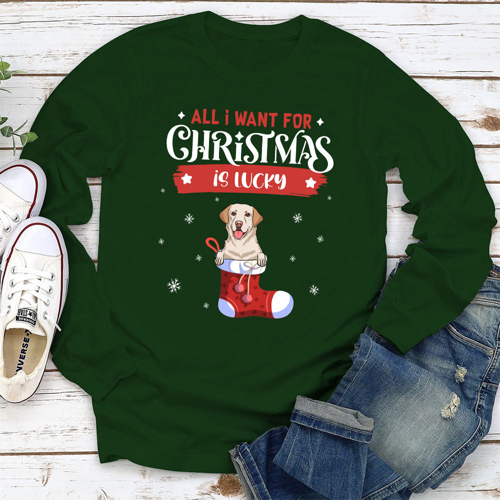 Christmas Wishlist - Personalized Custom Long Sleeve T-Shirt for Pet Lovers