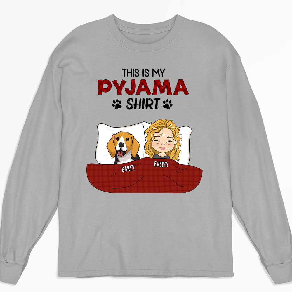 Personalized Custom Long Sleeve Pyjama Shirt - Ideal Gift for Pet Lovers