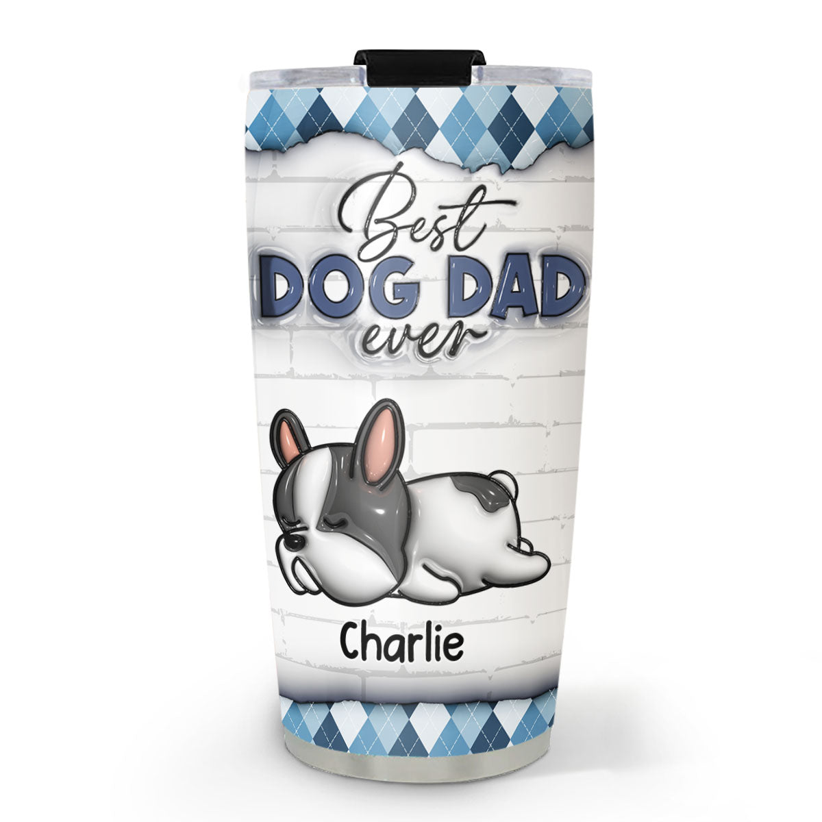 Best Dog Parents - Personalized Custom 3D Inflated Effect 20oz Stainless Steel Tumbler with Thousands of Cool Designs