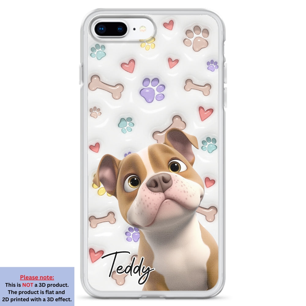 Adorable Baby Dogs - Personalized Custom 3D Inflated Effect Phone Case for Stylish Protection