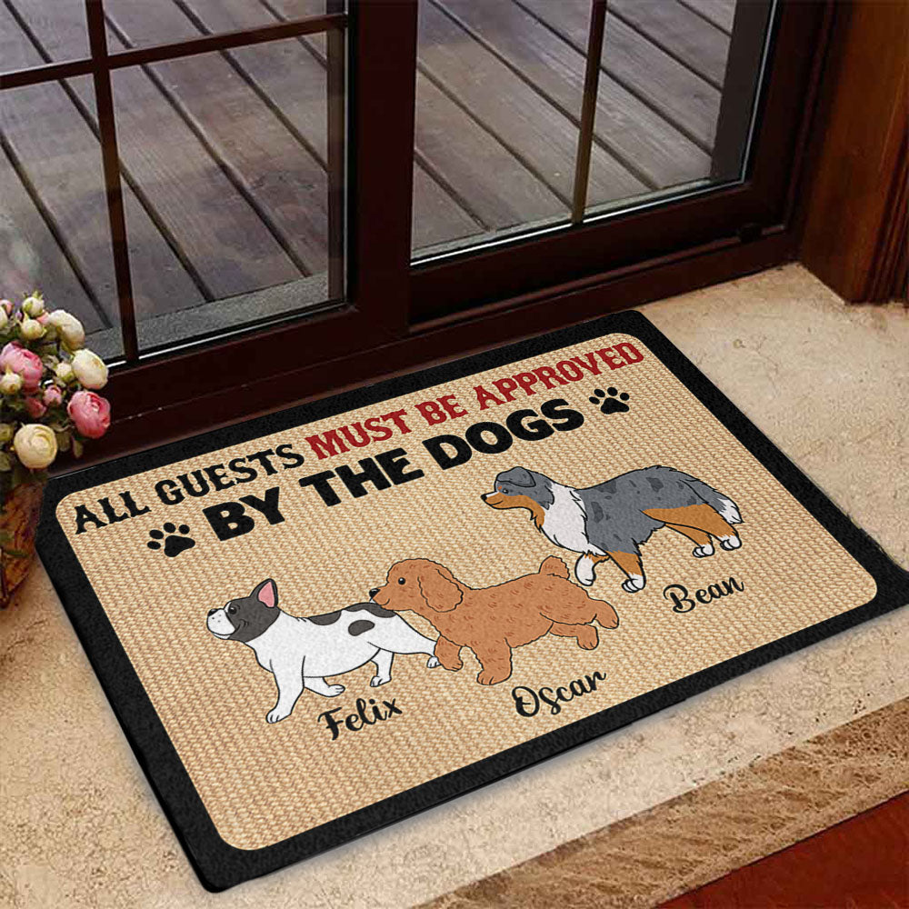 Approved By Dogs - Customizable Personalized Doormat for Pet Lovers
