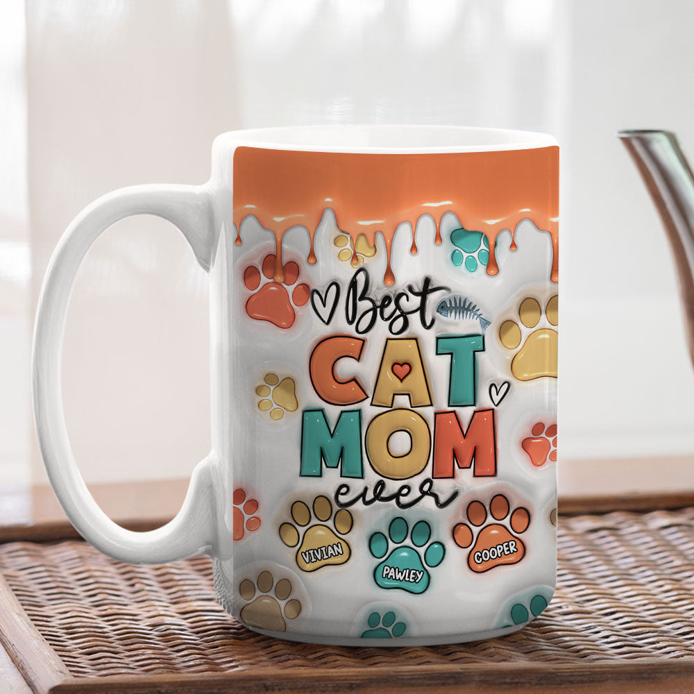 Best Dog Mom and Dad Ever - Personalized Custom 3D Inflated Effect 11oz and 15oz Ceramic Mug