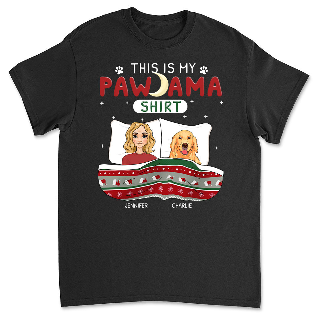 Pawfect Pawjama Personalized Custom Unisex Holiday T-shirt - 5.3 oz, Ideal Gift for Pet Lovers