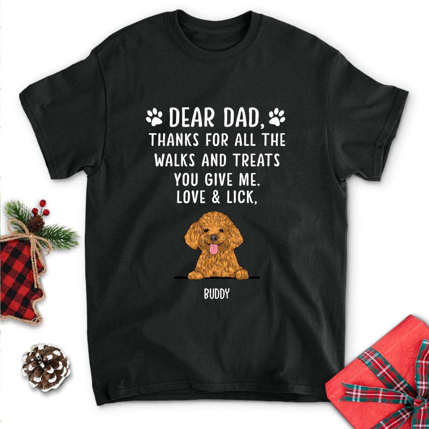 Thanks For All The Treats - Personalized Custom Unisex 5.3 oz T-shirt for Pet Lovers