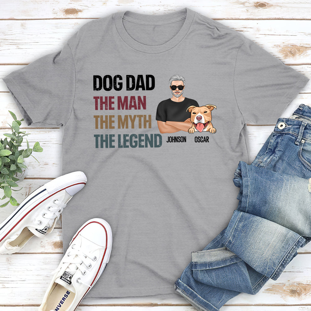 Dog Dad Legend - Customizable Unisex Personalized T-shirt for Pet Lovers