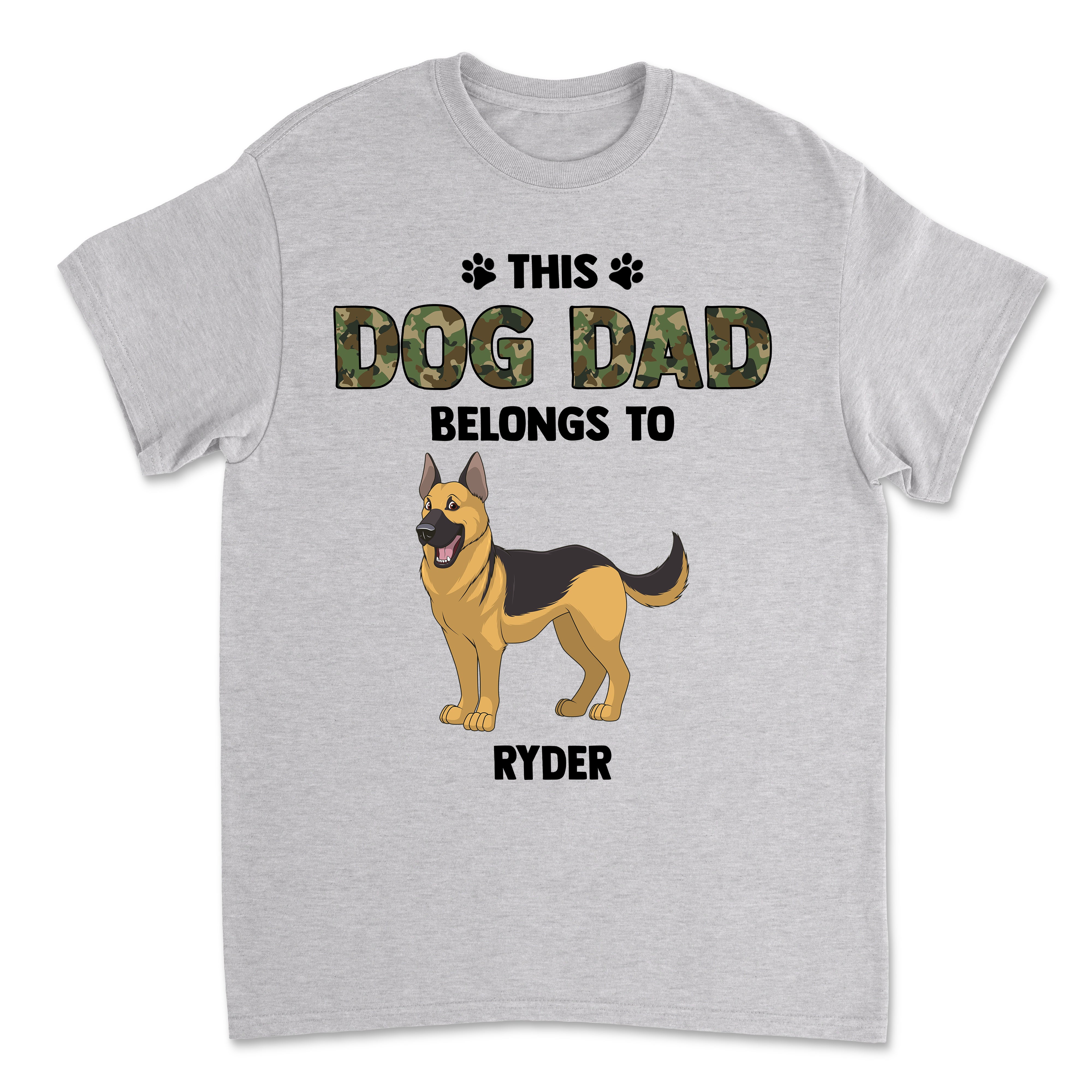 Unique Personalized Custom Unisex Dog Dad Belongs To Dog T-shirt