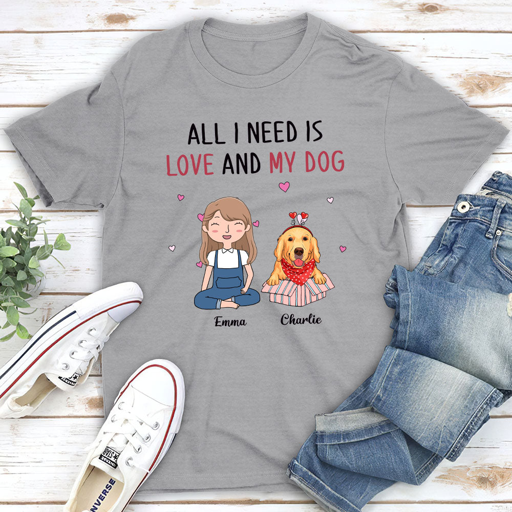 My Dog My Love - Personalized Custom Unisex 5.3 oz T-shirt for a Perfect Gift