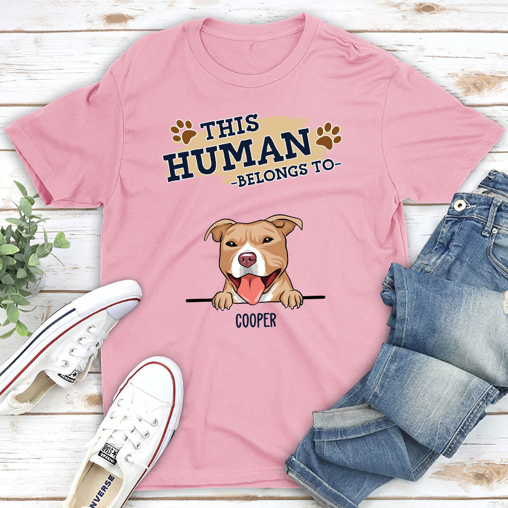 The Human - Personalized Custom Unisex 5.3 oz T-shirt for Pet Lovers