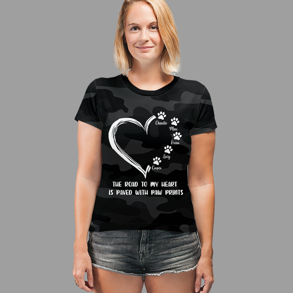 The Road To My Heart Camo - Exclusive Personalized Custom All-over-print Comfort T-shirt
