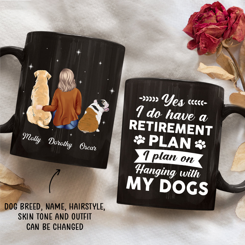Yes I Do Have Retirement Plan - Personalized 11oz Custom Black Ceramic Coffee Mug