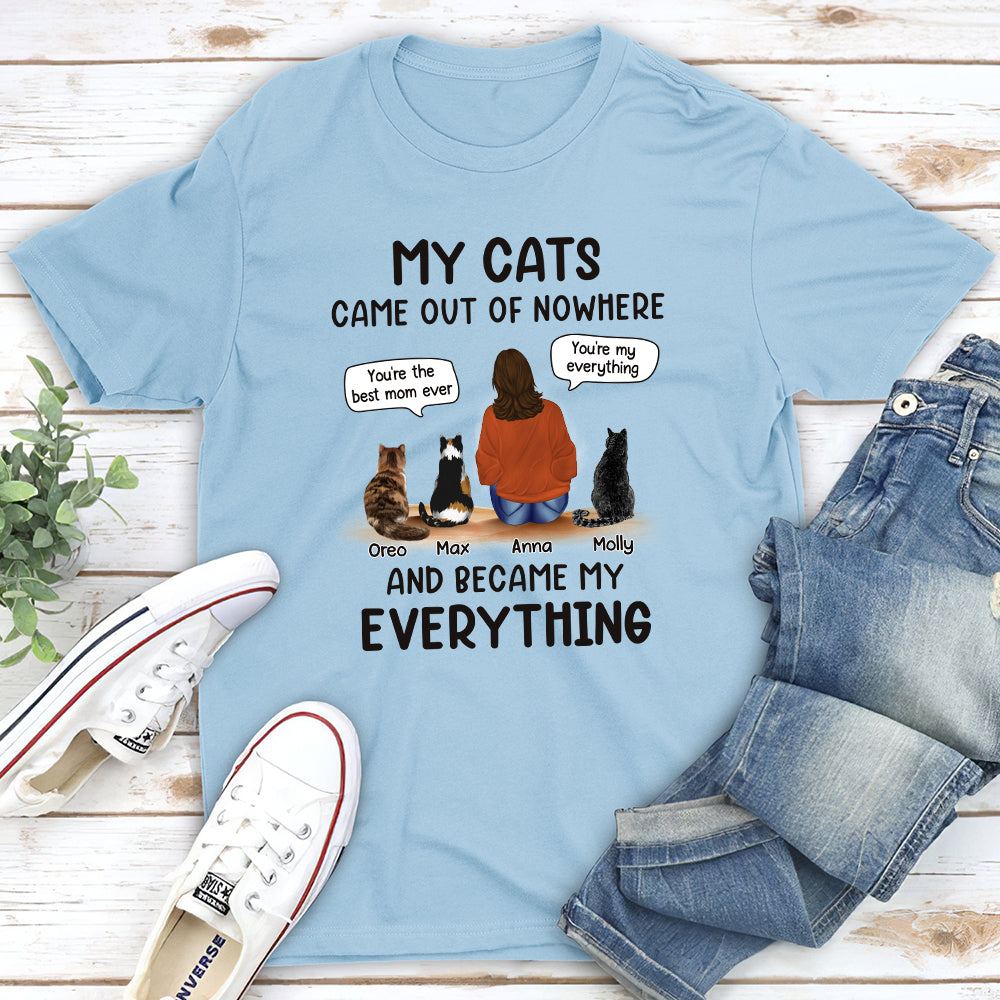 Cats Are My Everything - Personalized Custom Unisex 5.3 oz T-shirt for Pet Lovers
