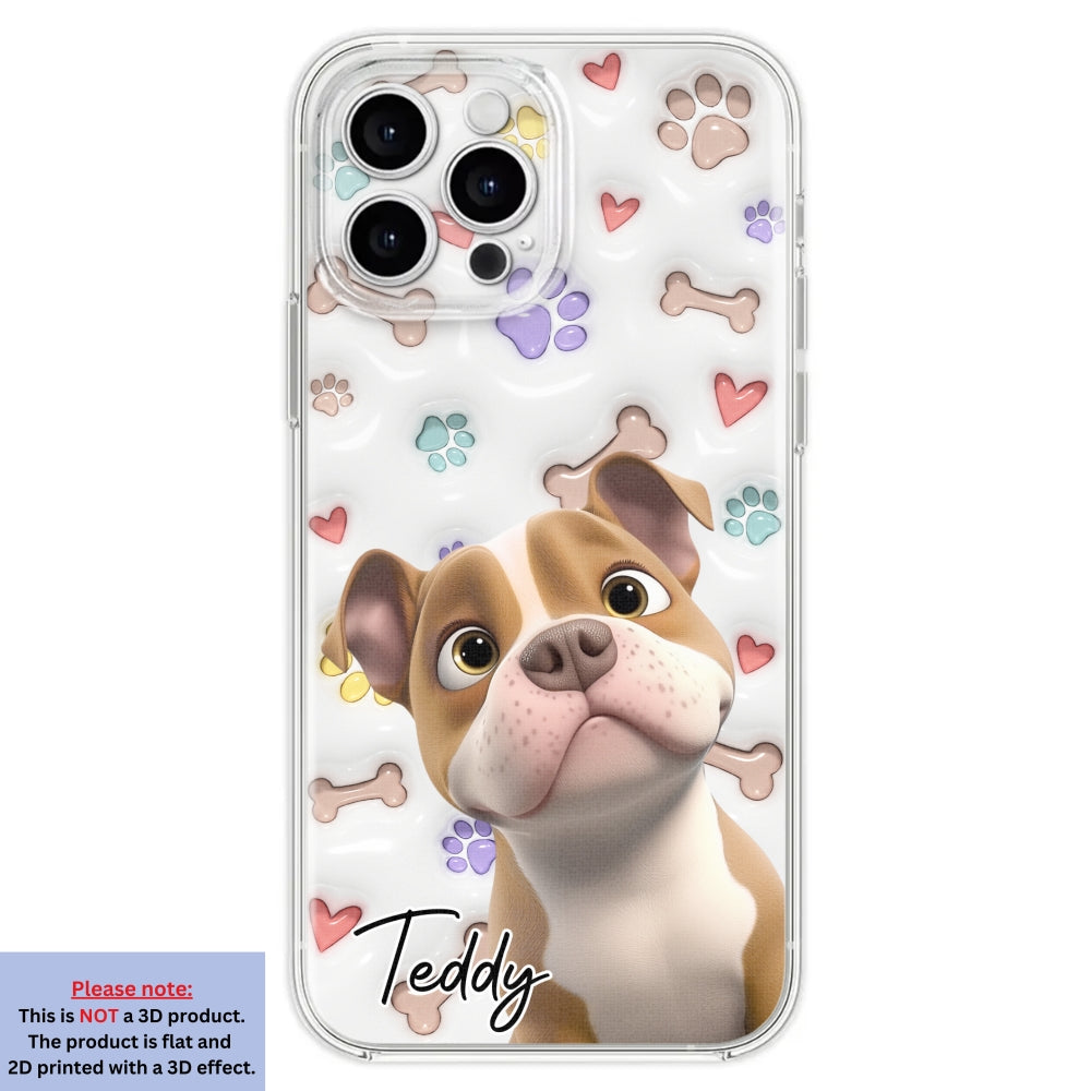 Adorable Baby Dogs - Personalized Custom 3D Inflated Effect Phone Case for Stylish Protection