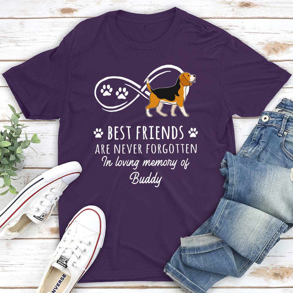 Never Forgotten - Personalized Custom Unisex 5.3 oz T-shirt for Pet Lovers