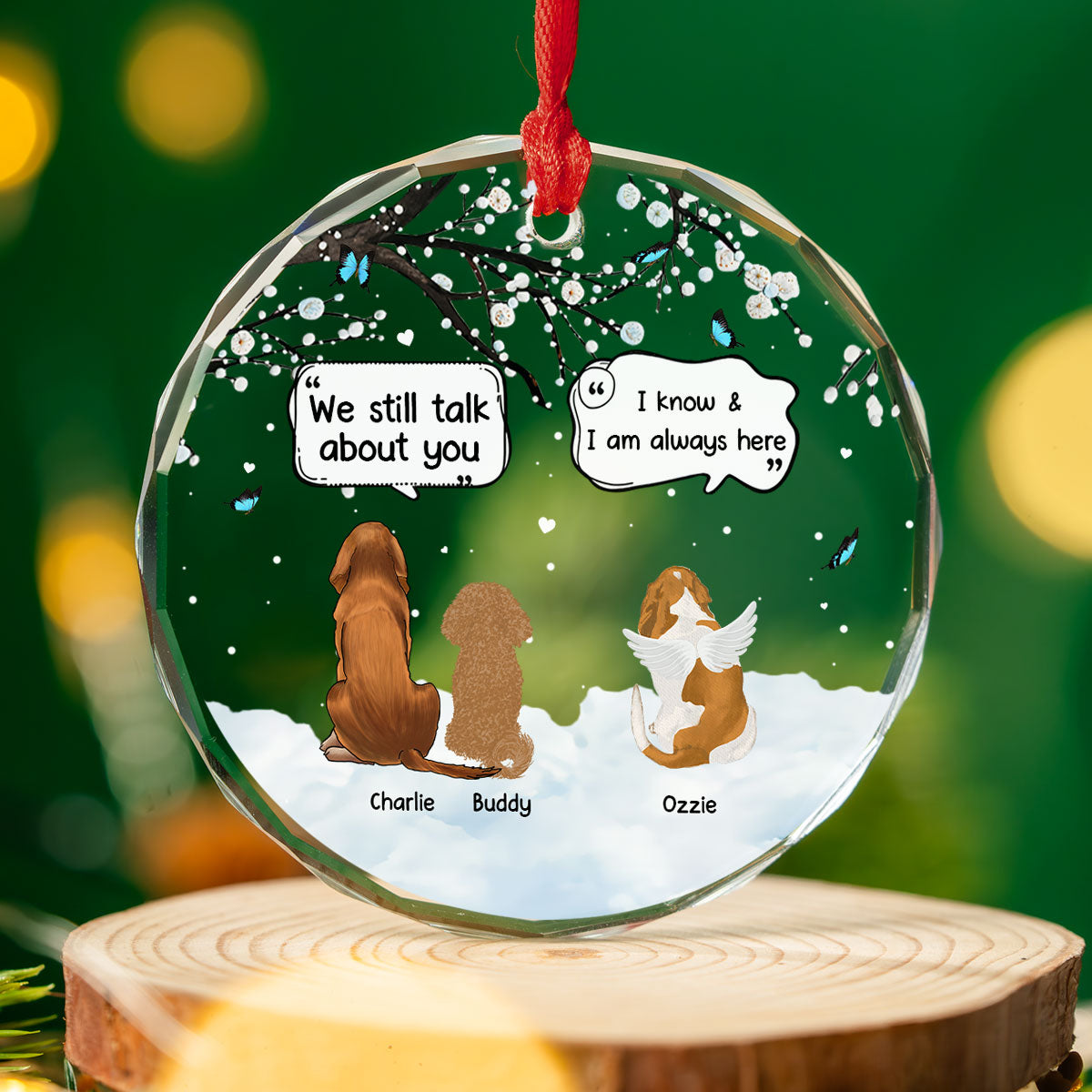 Still Talk About You - Exquisite Personalized Custom Glass Ornament for Special Occasions