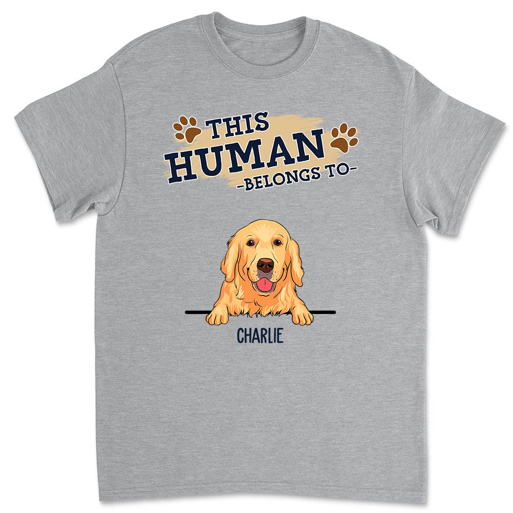 The Human - Personalized Custom Unisex 5.3 oz T-shirt for Pet Lovers