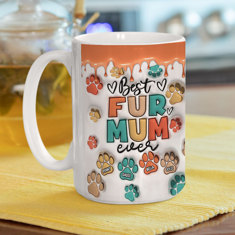 Best Dog Mom and Dad Ever - Personalized Custom 3D Inflated Effect 11oz and 15oz Ceramic Mug