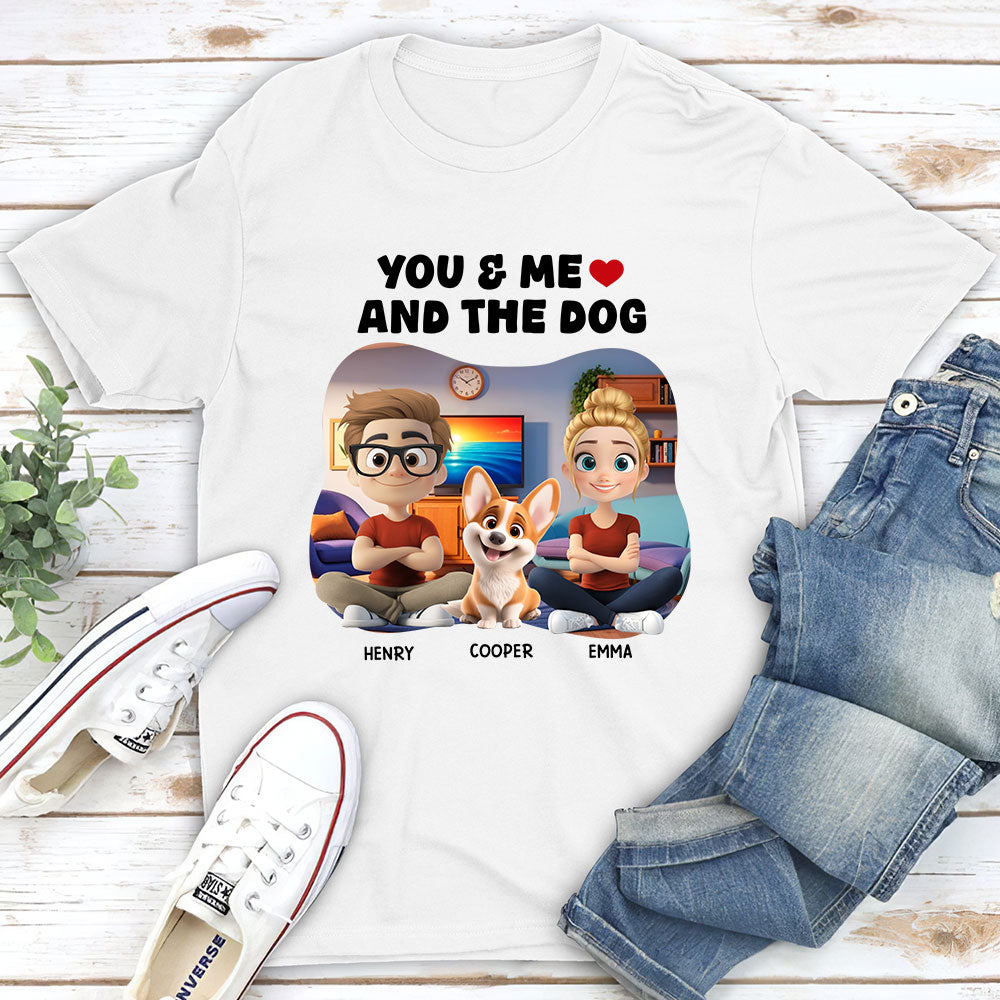 You Me And Dogs - Personalized Custom Unisex 5.3 oz T-shirt for Pet Lovers
