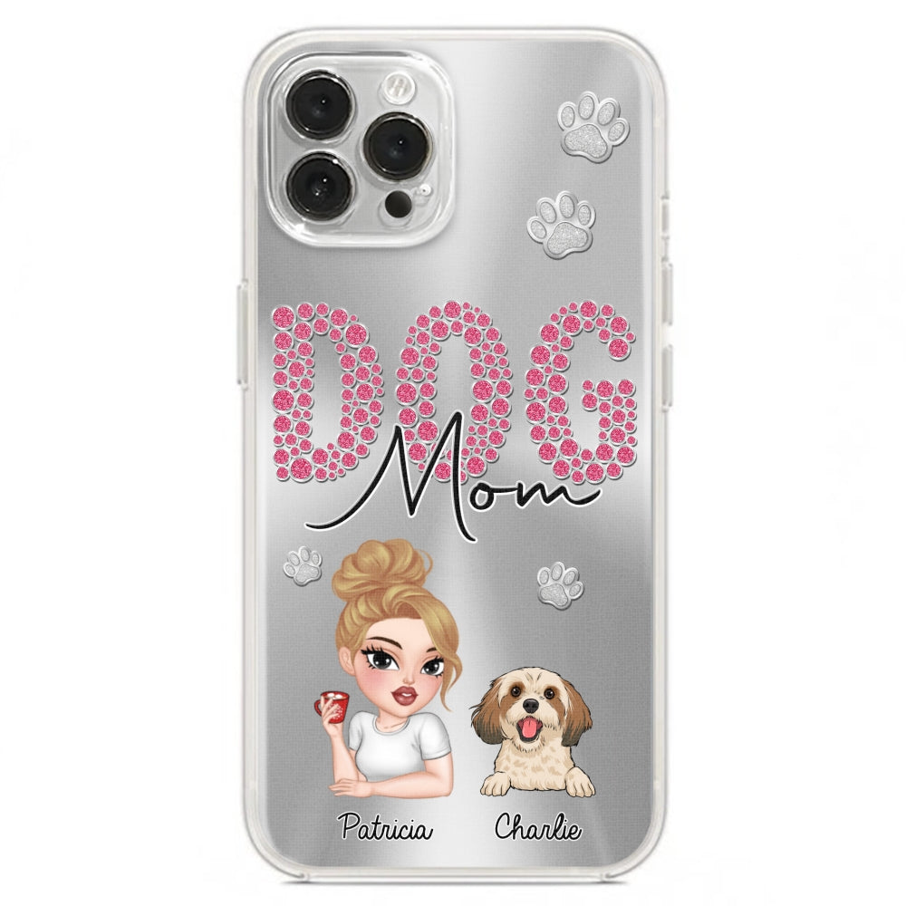 Sparkling Glitter Dog Mom Life - Exquisitely Personalized Custom Phone Case