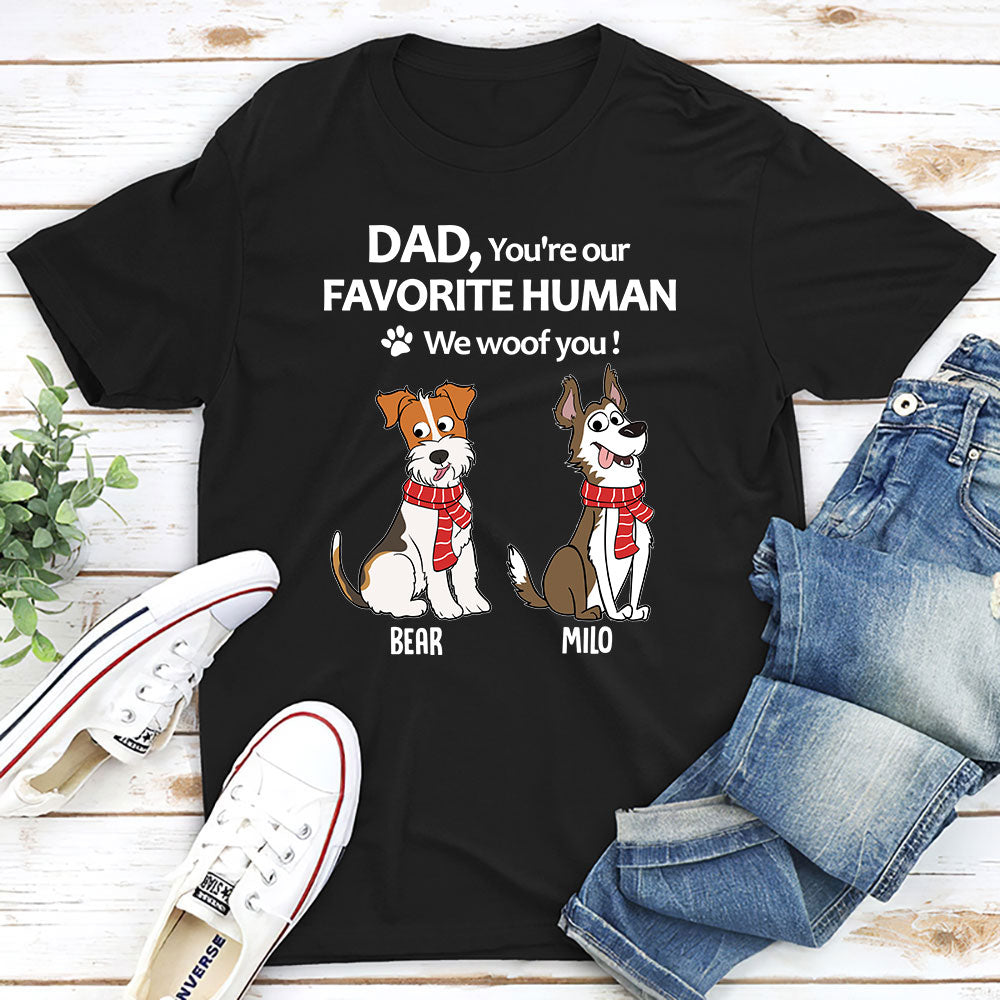 To My Favorite Human - Personalized Custom Unisex 5.3 oz T-shirt for Pet Lovers