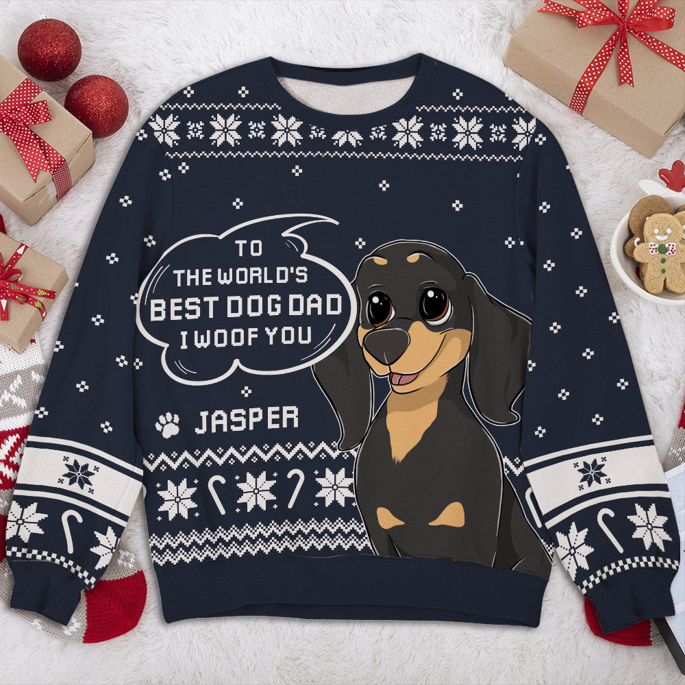 Personalized Custom All-Over-Print Dog Saying Sweatshirt - Ideal Gift for Dog Lovers