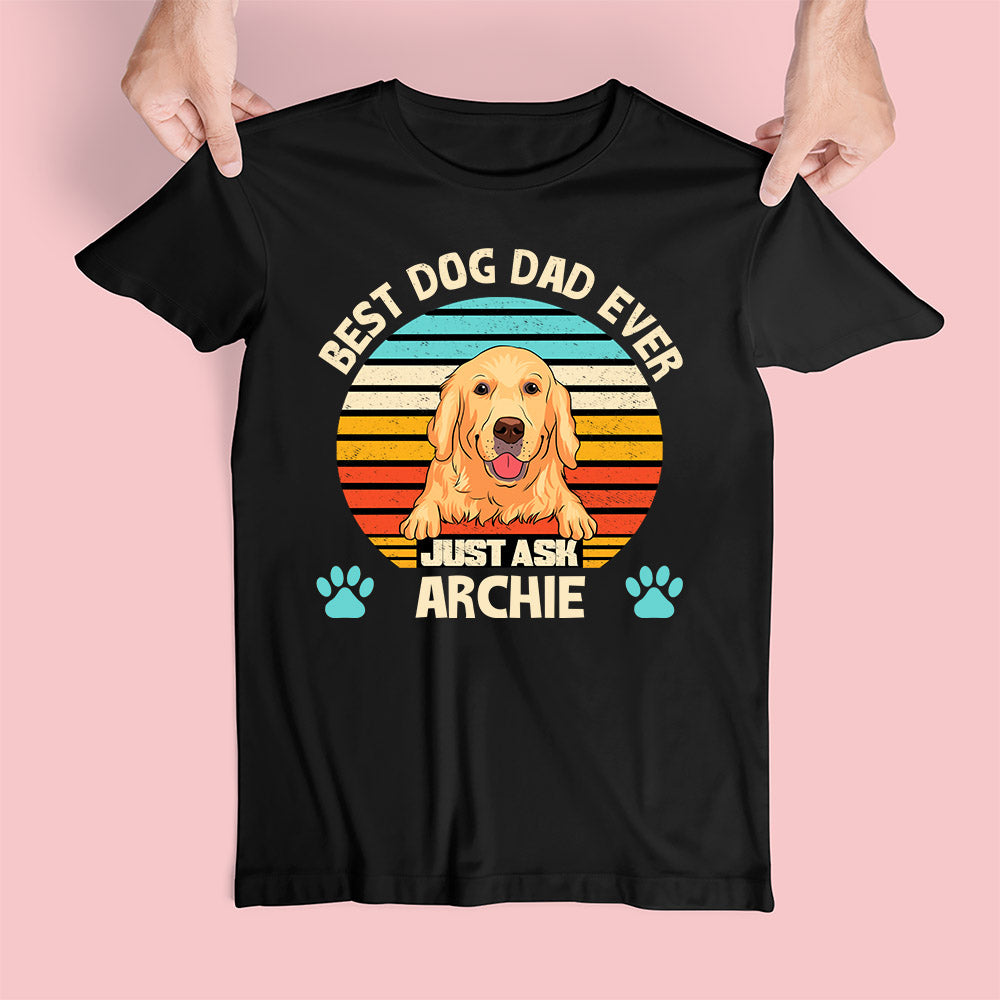 Best Dog Dad/Mom Ever - Personalized Custom Unisex 5.3 oz T-shirt for Pet Lovers