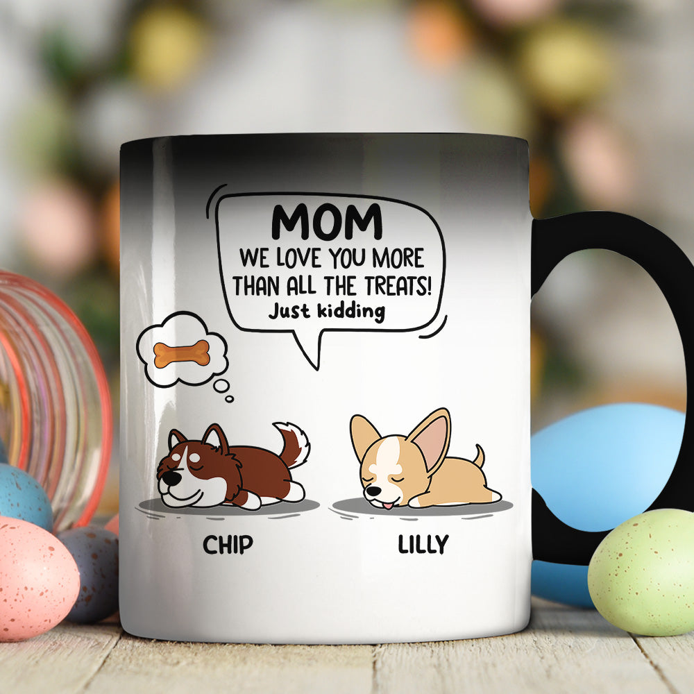 Just Kidding - 11oz/15oz Personalized Custom Color Changing Coffee Mug for Pet Lovers