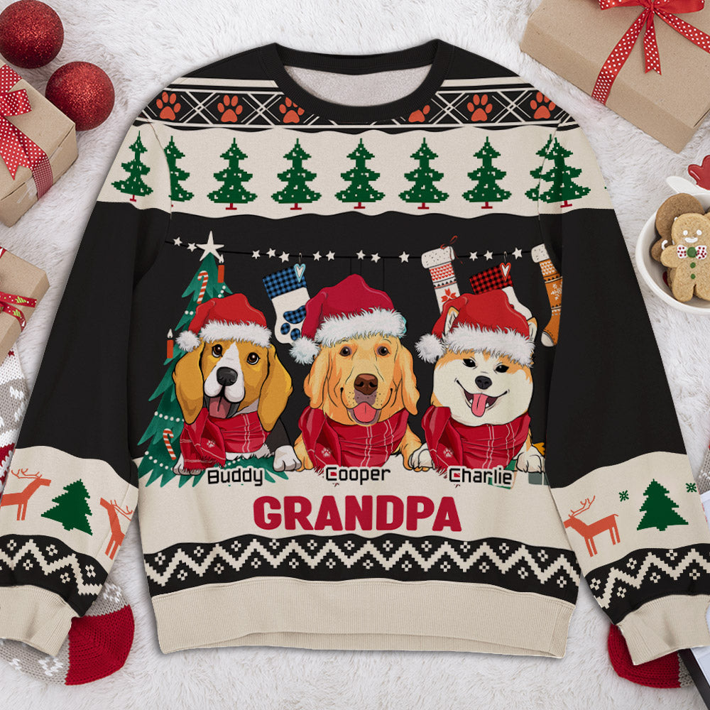 Personalized Custom All-Over-Print Winter Sweatshirt for Dads and Moms