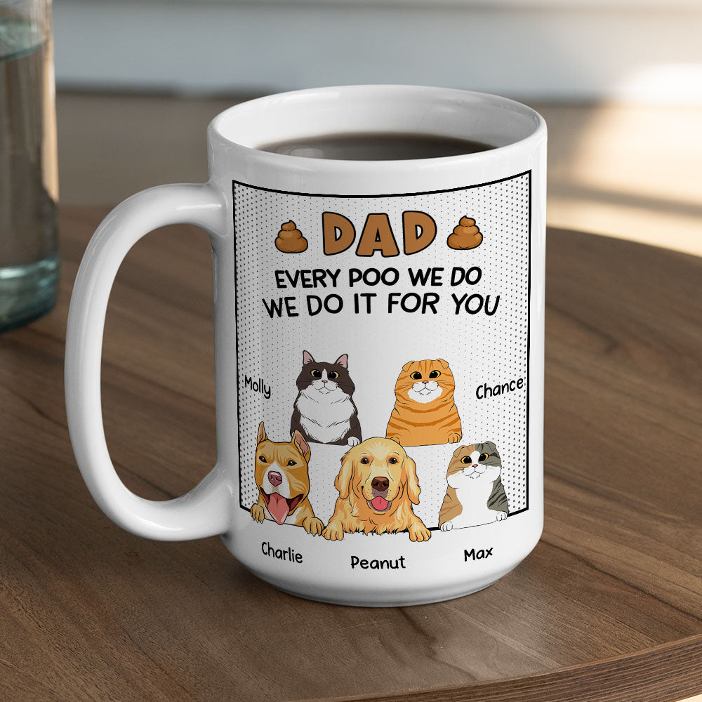 Personalized Custom 'Thanks For Picking Up Our Poop' Coffee Mug - Ideal for Pet Lovers