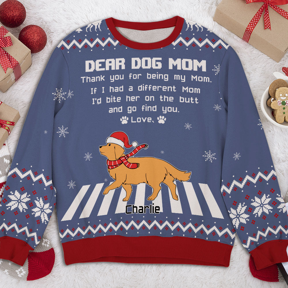 Thank You My Mom/Dad - Personalized Custom All-Over-Print Unisex 8.8 oz Polyester Blend Sweatshirt for Pet Lovers