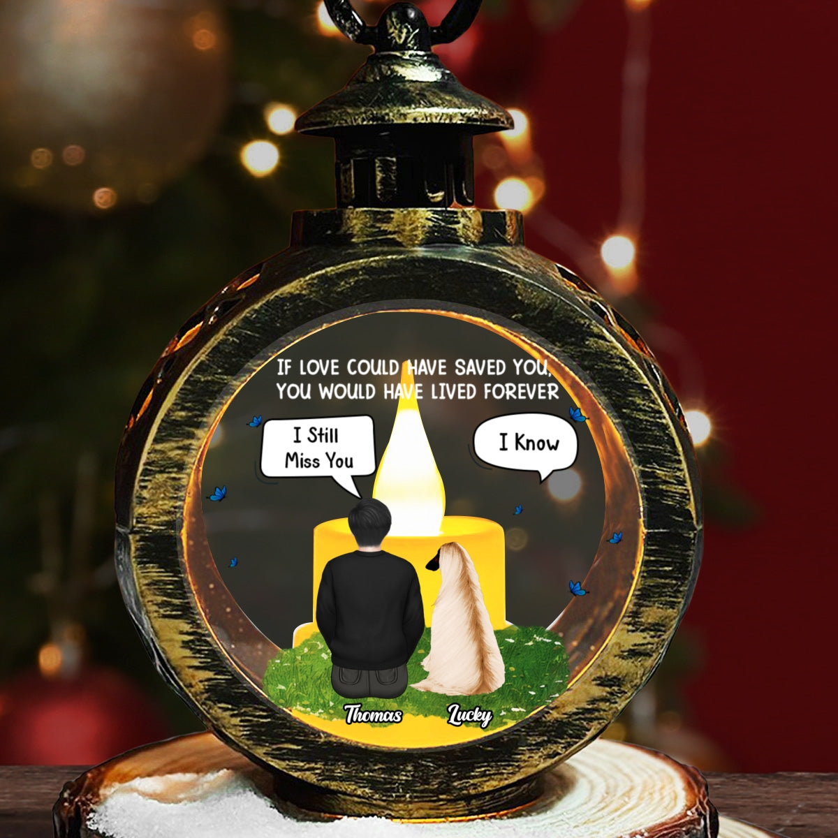 Heartfelt Personalized Custom Christmas Lantern - My Heart Was Not Ready To Lose You