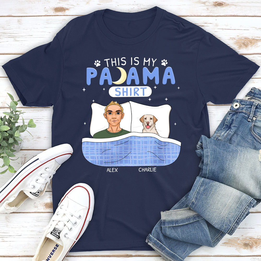 Personalized Custom Unisex Pajama-style T-shirt - Ideal Gift for Pet Lovers