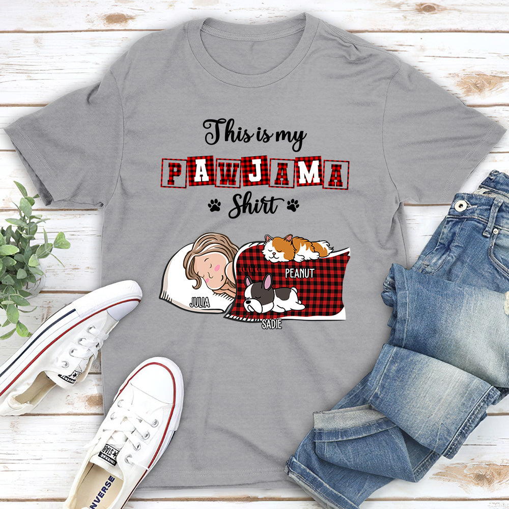 My Sleepshirt Ver Pet 2 - Personalized Custom Unisex 5.3 oz T-Shirt for Pet Lovers