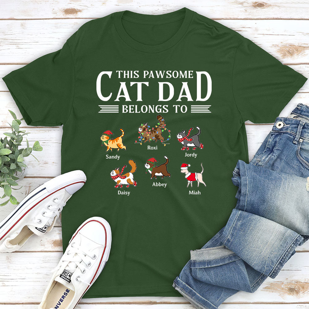 This Pawsome Dad - Personalized Custom Unisex Cotton Blend T-shirt for Pet Lovers