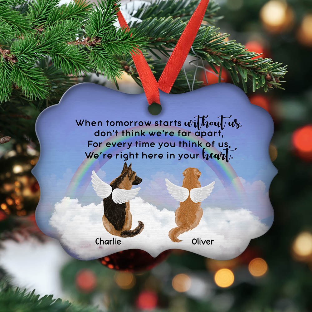 Personalized Custom Aluminum Ornament - When Tomorrow Starts Without Me, Ideal for Pet Lovers
