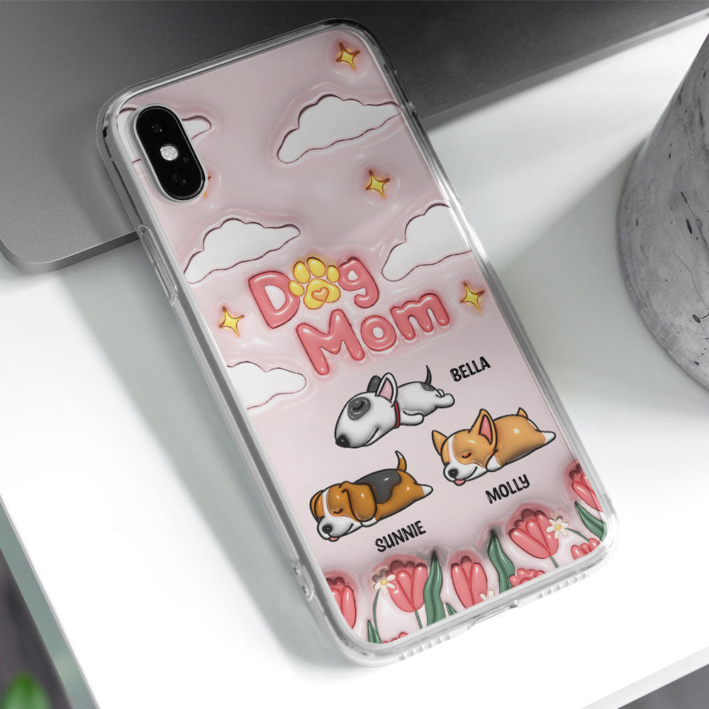 I Love My Dog Mom - Unique Personalized Custom 3D Inflated Effect Phone Case for Fashion - Conscious Users